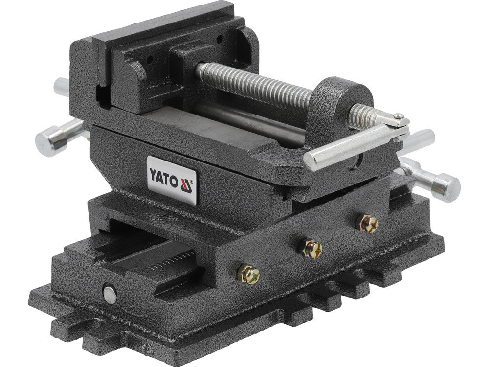 Тиски машинні вертикально-горизонтально напрямні 100 мм YATO YT-65075, фото 1