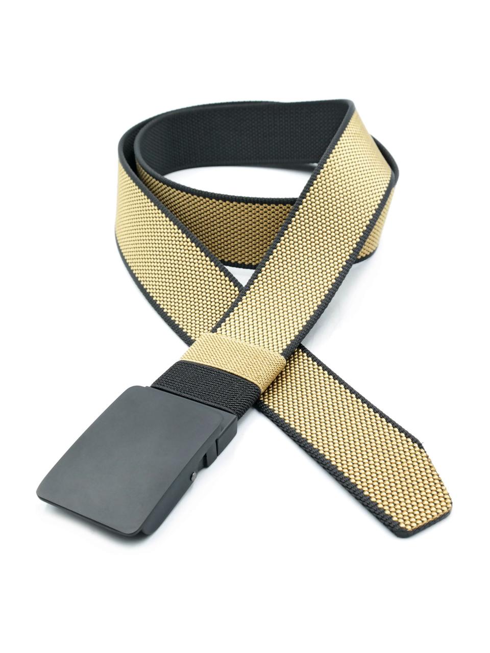 Ремінь тканинний двосторонній Weatro 3,8 х 120 см Койот + Чорний, фото 1