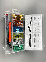 Набір запобіжників 93 шт (5А, 10А, 15А, 20А, 25А, 30А) захоплення + тестер 6-24В пластиковий бокс, фото 10