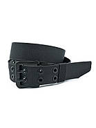 Ремінь тканинний двосторонній Weatro 3,8 х 120 см Хакі + Чорний, фото 3