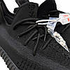 Жіночі кросівки Adidas Yeezy Boost 350 V2 Onyx Чорні Взуття Адідас Ізі Буст 350 текстиль підошва Буст весна літо, фото 6