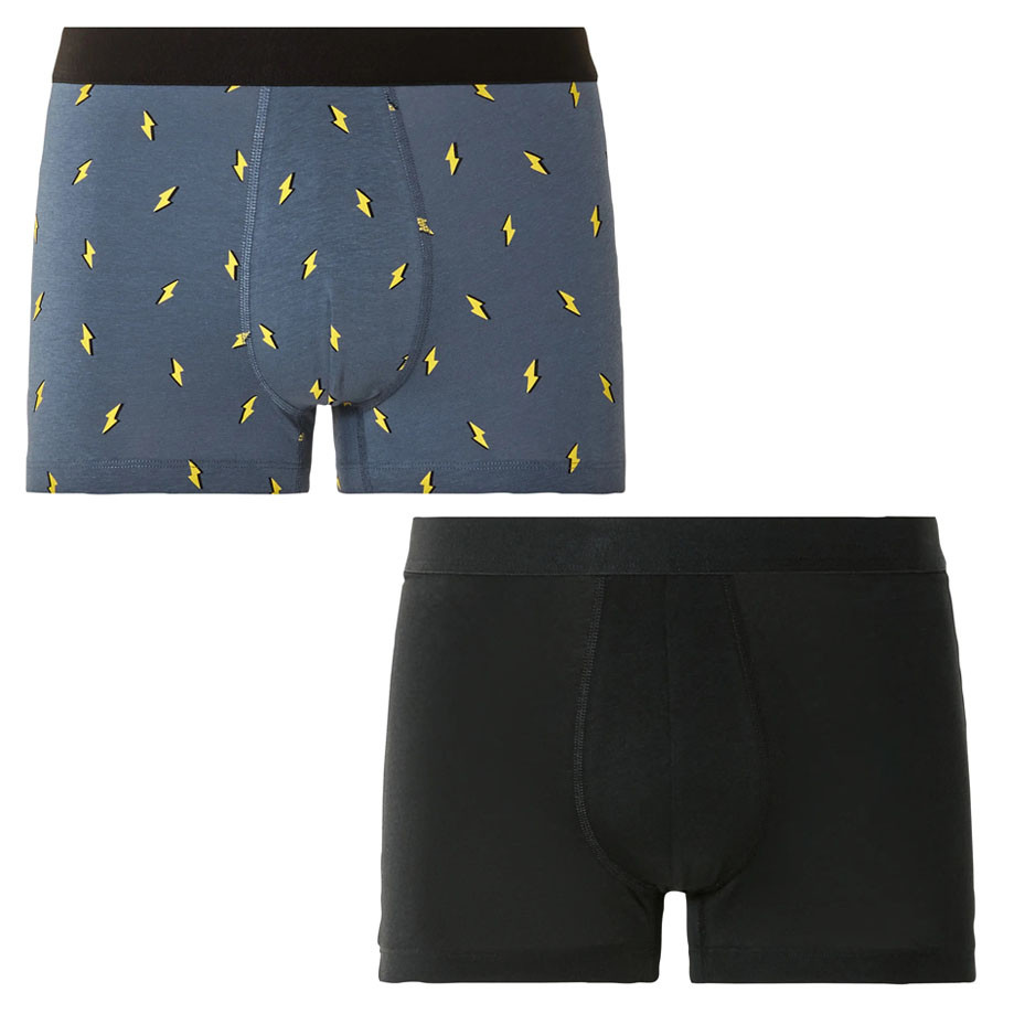 Труси-боксери LIVERGY, 2 штуки, розмір L, колір синій, чорний