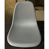 Стілець Тауер-Вуд пластикове сидіння сірого кольору з ніжками - дерево бук, фото 2