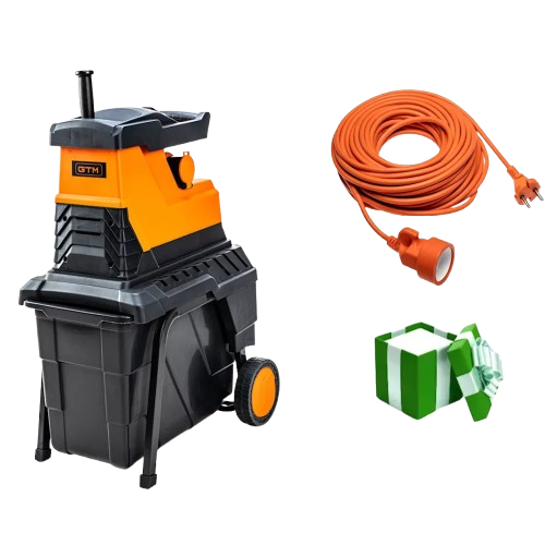Садовий подрібнювач GTM MS2800/45 з фрезерним механізмом, фото 1