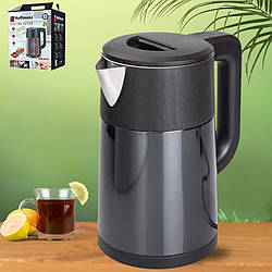 Електрочайник 2,5 л металевий Hoffmans Electronics HM-2543 Електричний чайник для дому 1800W Синій