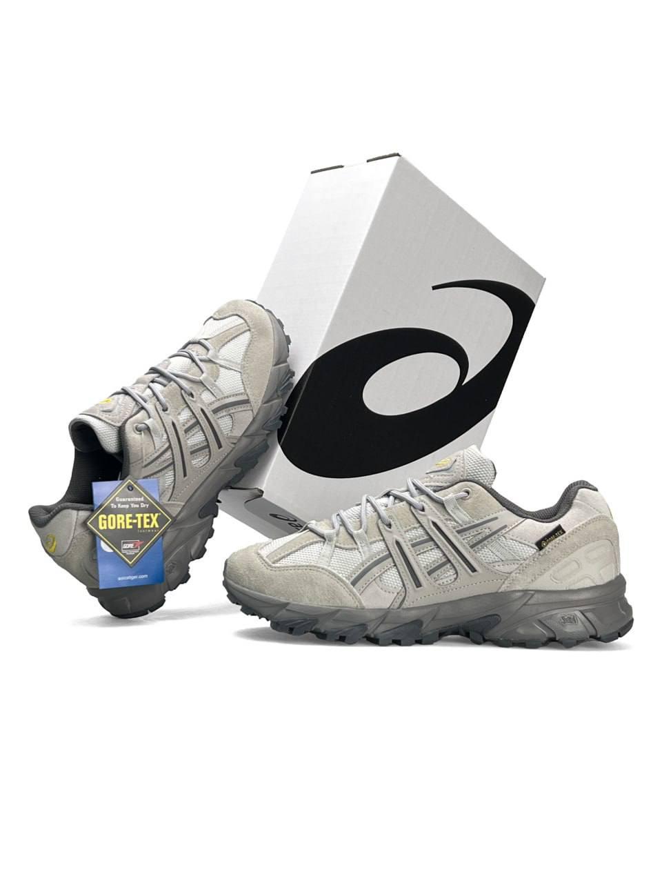 Чоловічі кросівки ASICS Gel-Sonoma 15-50 Gore-Tex Light Grey, Асикс шкіра замша текстиль сірі. Чоловіче взуття