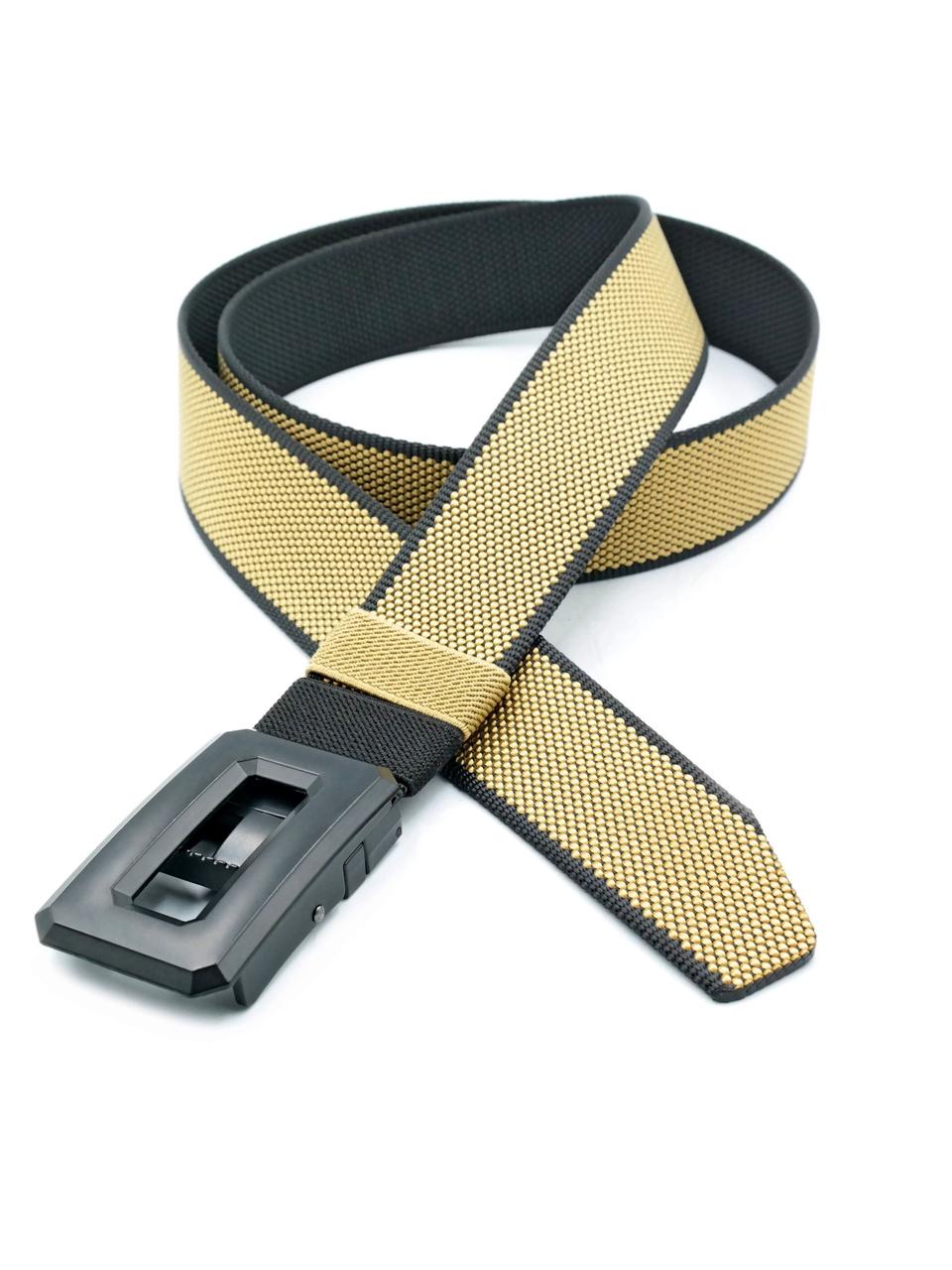 Ремінь тканинний двосторонній Weatro 3,8 х 120 см Койот + Чорний, фото 1