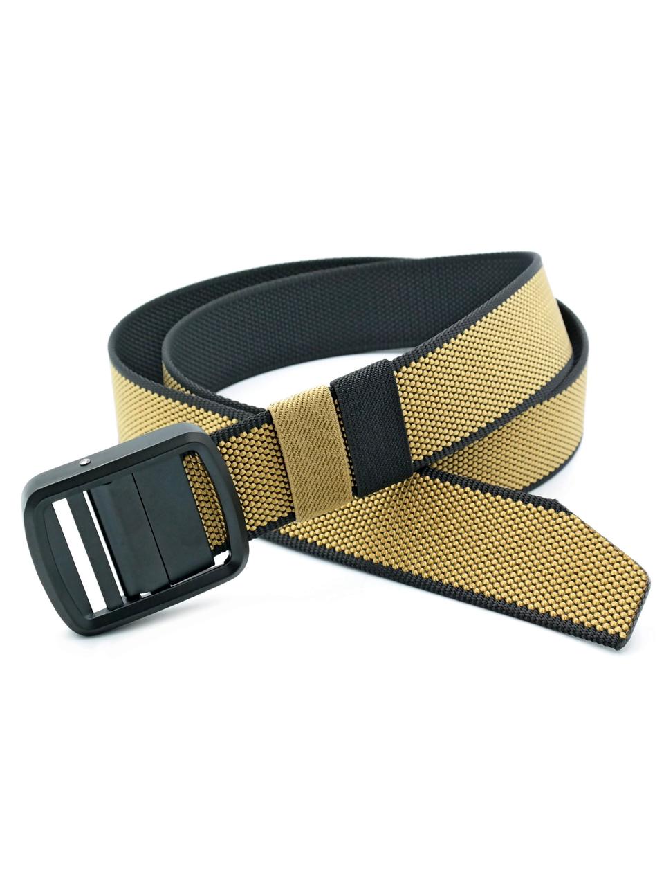 Ремінь тканинний двосторонній Weatro 3,8 х 120 см Койот + Чорний, фото 1