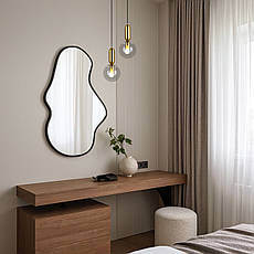 Підвісний бронзовий світильник з 15см кулею (52-1012-1 BRZ+CL), фото 4