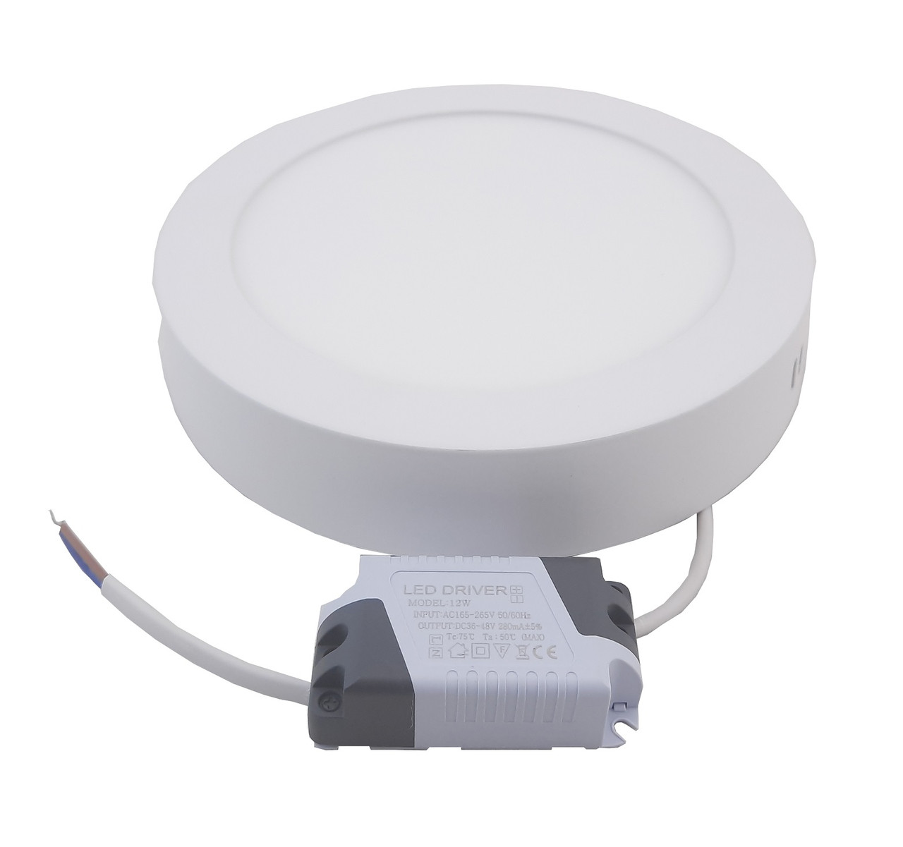 Світильник накладний LED Round Downlight 12W 220V 850L 4000K Alum