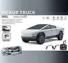 Джип на радіокеруванні Tesla Cybertruck Тесла Кібертрак YJ 100, 1:16, акумулятор 3,7 V, пульт 27 Hz