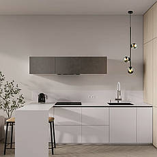 Підвісний чорний світильник на 3 лампи з 13см плафонами (52-1015-3 BK+BK), фото 3