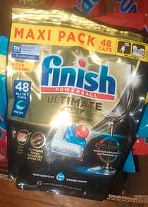 Капсули Finish Powerball Ultimate Plus для посудомийної машини 48 штук, оригінал