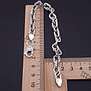 Срібний браслет чоловічий Спаси Збережи 7 мм. Браслет на руку срібний чоловічий. 24 см, фото 9