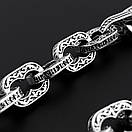 Срібний браслет чоловічий Спаси Збережи 7 мм. Браслет на руку срібний чоловічий. 24 см, фото 6