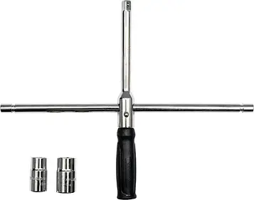 Ключ-хрест балонний, складаний зі змінним важелем, 17; 19; 21; 23мм T41741