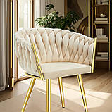 Комплект із 2 обідніх крісел Astano, пісочний колір, фото 4