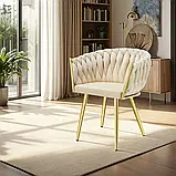 Комплект із 2 обідніх крісел Astano, пісочний колір, фото 5