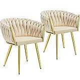 Комплект із 2 обідніх крісел Astano, пісочний колір, фото 2