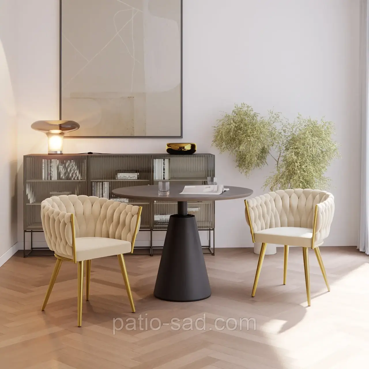 Комплект із 2 обідніх крісел Astano, пісочний колір, фото 1