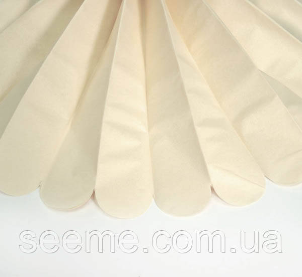 Паперові помпони з тиш'ю «Dune Beige», діаметр 25 см., фото 1