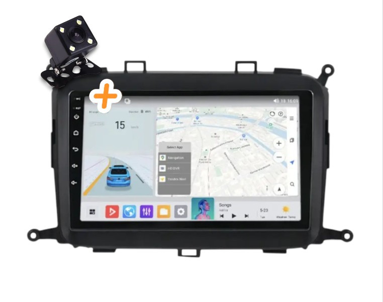 Магнітола для Kia Carens Rondo 2013-2018 (4/64 ГБ) на Android | QLED-екран, GPS, Bluetooth та 4G, фото 1