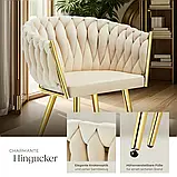 Комплект із 2 обідніх крісел Astano, пісочний колір, фото 5