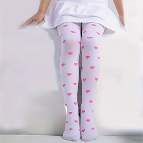 Колготи капронові для дівчинки з сердечками 104-128