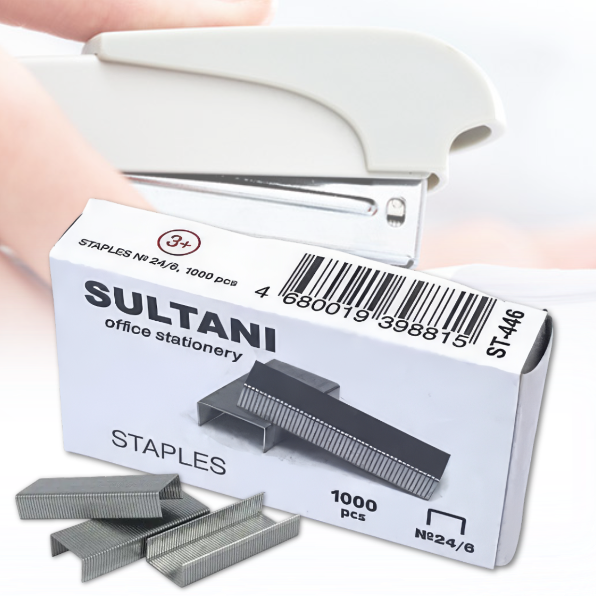 Скоби для степлера металеві 1000 штук №10 Sultani, фото 1