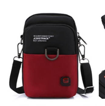 Чоловіча сумка на блискавці з кишенями та довгим ремінцем 17*12 см Luna