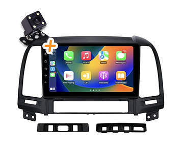 Магнітола для Hyundai Santa Fe 2006-2012 (4/64 ГБ) на Android | QLED-екран, GPS, Bluetooth та 4G