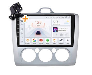 Магнітола для Ford Focus 2 2004-2011 (4/64 ГБ) на Android | QLED-екран, GPS, Bluetooth та 4G