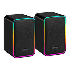Комп'ютерні колонки Kisonli X21 RGB USB BT Колір Чорний