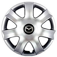 Автомобильные колпаки на колеса MAZDA R15 №326 SJS серебристые комплект 4шт 3