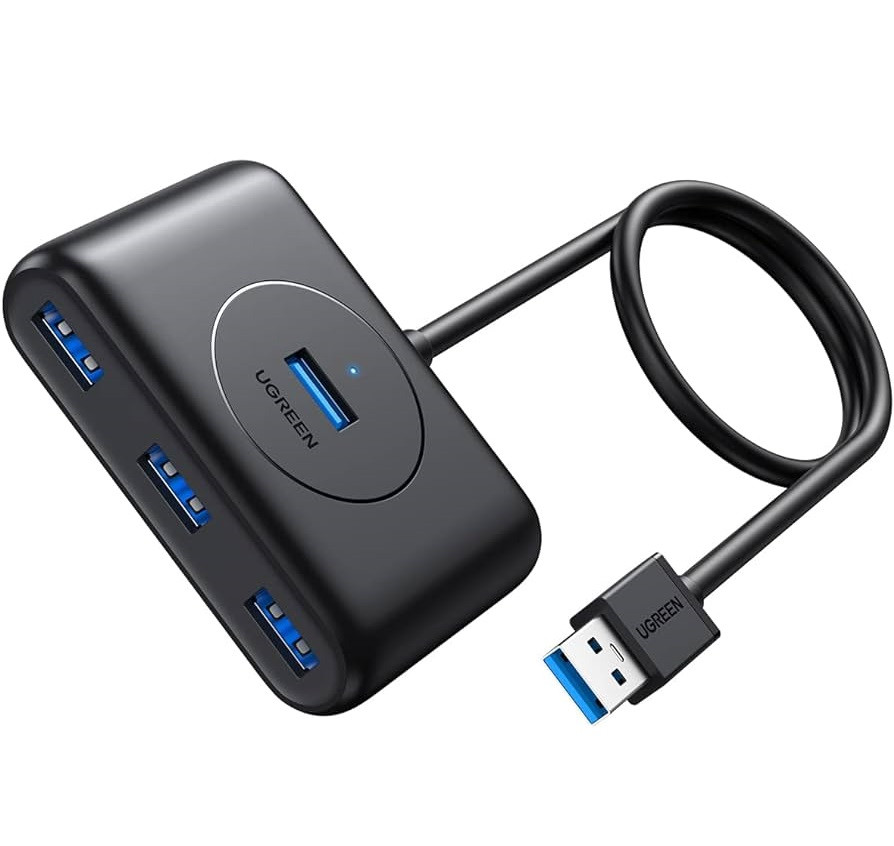 USB-хаб UGREEN CR113 USB 3.0 Hub  1m (Black) (UGR-20291), фото 1
