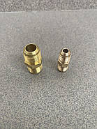 Перехідник (штуцер латунний), з'єднувальна муфта для монтажу 1/4+ 3/8, фото 2