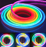 Світлодіодна неонова стрічка-шланг, керування через APP / Bluetooth, живлення USB, 5 метрів, фото 2