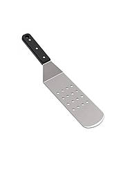 Довга лопатка шпатель для гриля кондитерський металевий з пластиковою ручкою з отворами 36 см