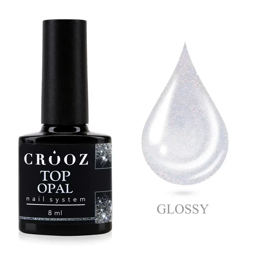 Топ для нігтів, Закріплювач для лаку crooz top opal, 8 ml, фото 1