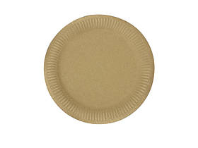 Тарілка 180 мм крафт кругла без ламінації, 100 шт/уп, 2600 шт/ящ.