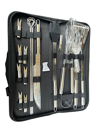 Набір аксесуарів для барбекю та гриля в кейсі 18 в 1 (12), фото 1