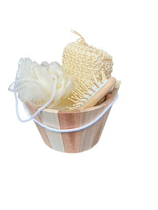 Подарунковий лазневий набір у дерев'яному відерці (80), фото 2