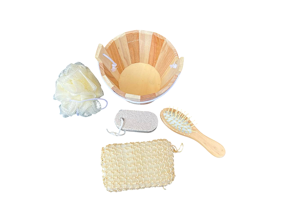 Подарунковий лазневий набір у дерев'яному відерці (80), фото 3