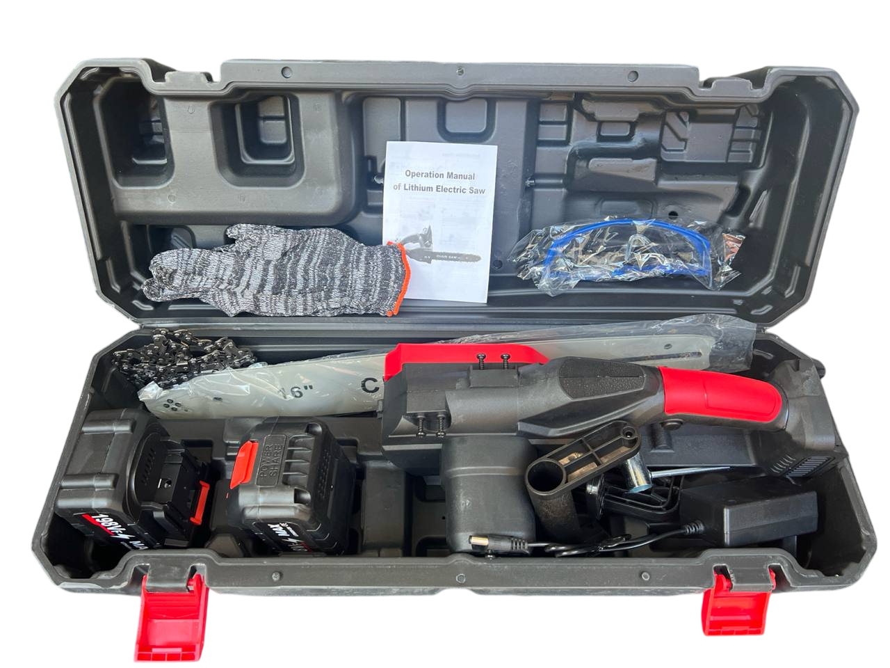 Акумуляторна ланцюгова пила 16", 198 V, 2 АКБ (4)