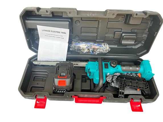 Акумуляторна ланцюгова пила 12", 198 V, 2 АКБ (4), фото 1