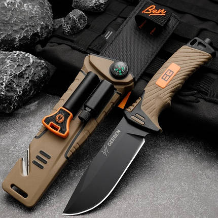 Ніж туристичний Gerber Bear Grylls Ultimate Pro з вогнем, чохлом і компасом (60), фото 1