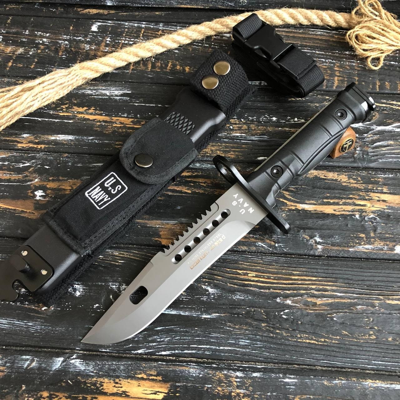 Тактичний ніж U.S. NAVY з чохлом (36)