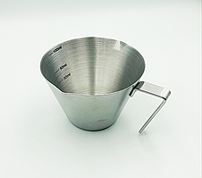 Пітчер для еспресо з мірною шкалою, 100 мл, срібний