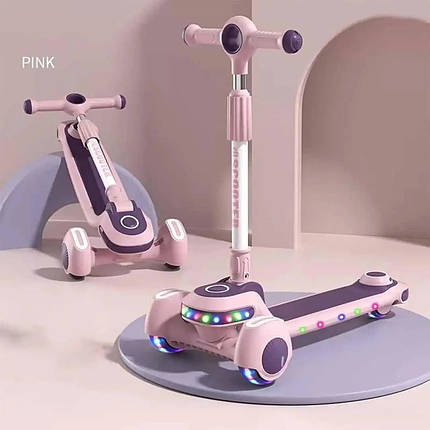 Дитячий триколісний самокат SCOOTER з LED-підсвіткою (8), фото 2