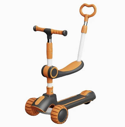 Дитячий триколісний самокат 5-в-1 самокат із сидінням (6), фото 1